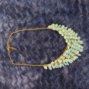 Goldtone Layered Blue Bead Necklace